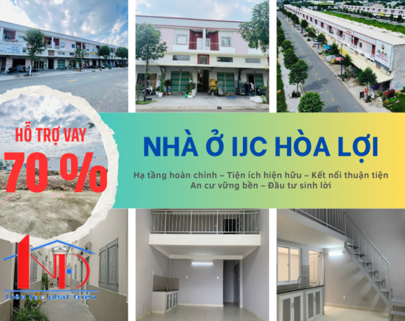 Nhà ở 1 trệt+1 lầu Khu IJC Hòa Lợi